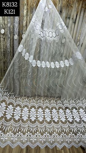Тюль-сетка с вышивкой K8132 (АКЦИЯ)