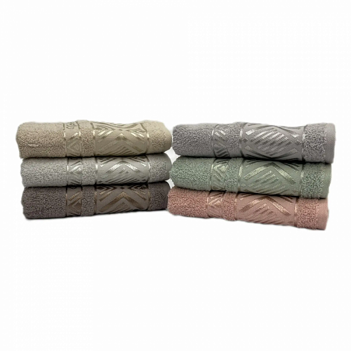 Полотенце Карвен Vip Cotton "EKOSE" 50*90 6шт.махра H 3282