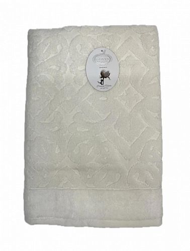 Полотенце Kарвен Vip Cotton 70*140 1шт махра H5168 ROMA Cream