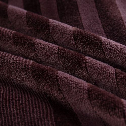 Плед Karven фланель 1,5 спальн. PL 005 SOLID JACQAURD v1/Dark Brown