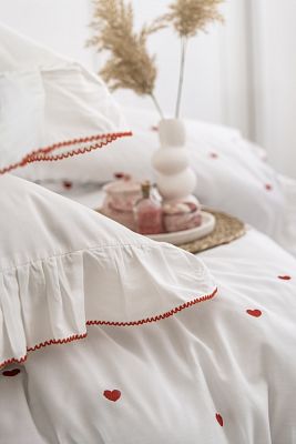 Постельное белье Zebra casa сатин евро N414 RUBY NAKISLI