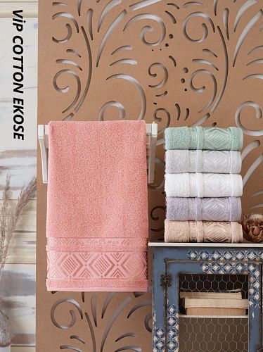 Полотенце Карвен Vip Cotton "EKOSE" 50*90 6шт.махра H 3282