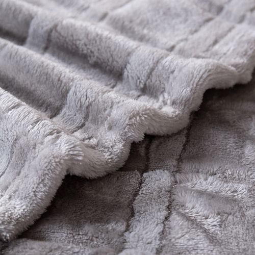 Плед Karven фланель евро PL 016 CUTTING v3/Grey