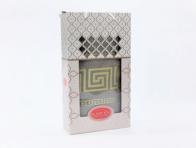 Полотенце в коробке Карвен " Grek" махра 70*140  HS 1508