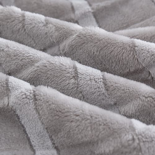 Плед Karven фланель евро PL 016 CUTTING v3/Grey