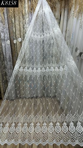 Тюль-сетка с вышивкой K8158 (АКЦИЯ)