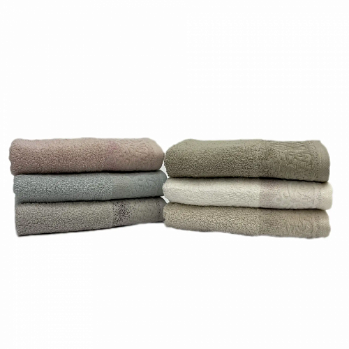 Полотенце Карвен Vip Cotton "SILA" 50*90 6шт.махра H 3282