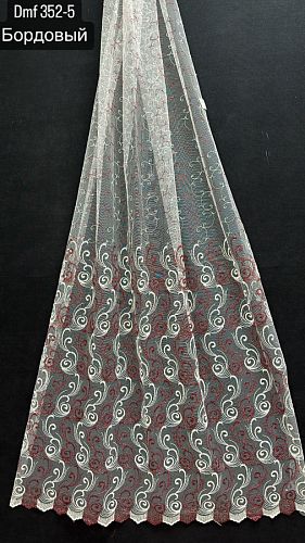 Тюль-сетка  с вышивкой DMF352-5.