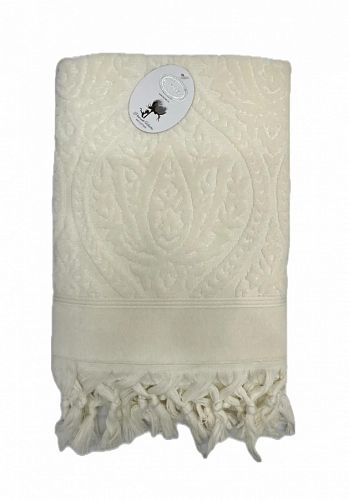 Полотенце Kарвен Vip Cotton 70*140 1шт махра H5168 LALEZAR Cream