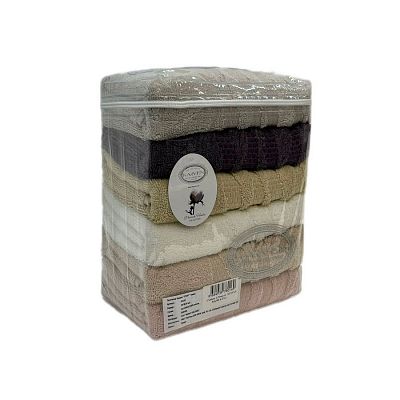 Полотенце Kарвен "STONY" 50*90 6шт махра H5161 