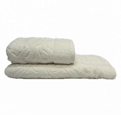 Полотенце Kарвен Vip Cotton 50*90 1шт махра H5167 ROMA Cream