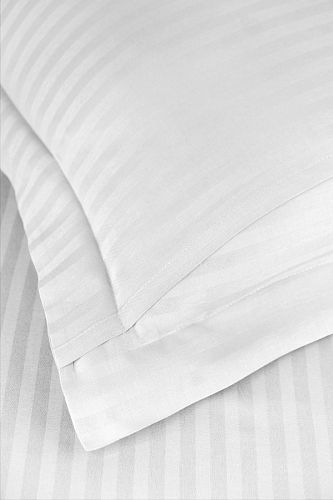 Постельное белье "Карвен" Stripe Satin 1,5 спальн. N 162-SS 004 белый 