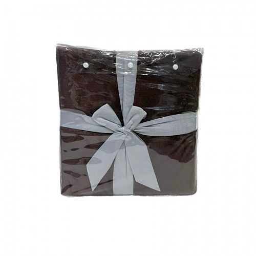 Плед Karven фланель 1,5 спальн. PL 005 SOLID JACQAURD v1/Dark Brown