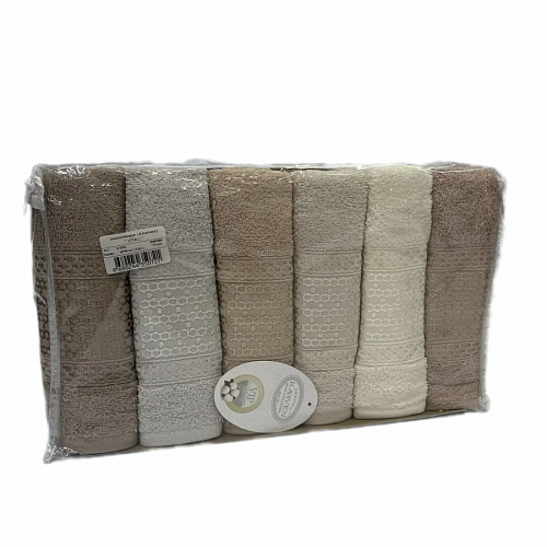 Полотенце Карвен Vip Cotton "VITALI" 50*90 6шт.махра H 3282
