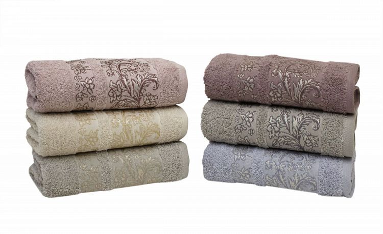 Полотенце Карвен Vip Cotton "MILANO" 50*90 6шт.махра H 3282