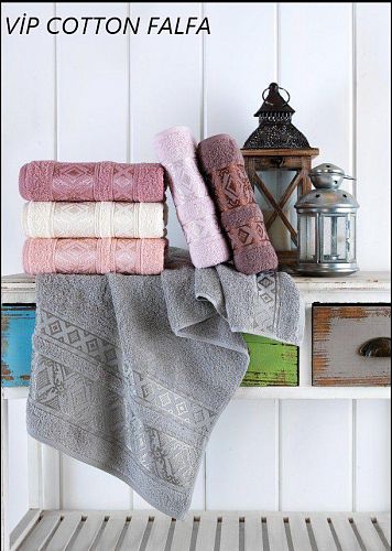 Полотенце Карвен Vip Cotton" Falfa " 50*90 6шт.махра Н 3184