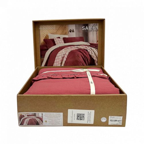 Постельное белье Sarev Mood Comfort муслин 1,5 спальн. N356 KENYON v3/Pembe