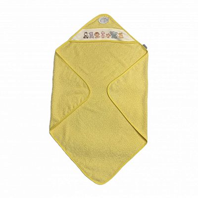 Детское полотенце c уголком Karven "BASKILI KUNDAK" 90*90 махра D 037 sari/желтый