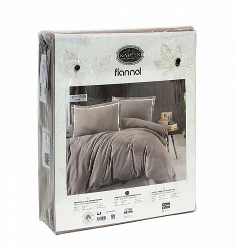 Постельное белье Карвен фланель евро N244 SOPRANO Mink