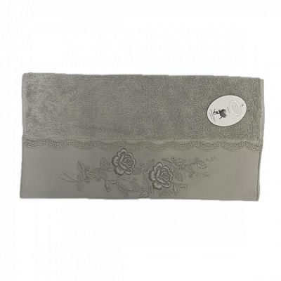 Полотенце Kарвен Vip Cotton 50*90 1шт махра H5169 HELEN Grey