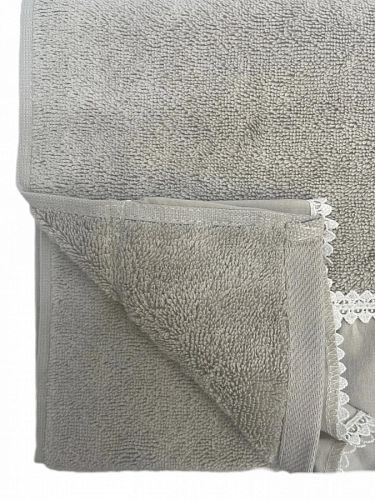Полотенце Kарвен Vip Cotton 50*90 1шт махра H5169 ISABELLA Grey