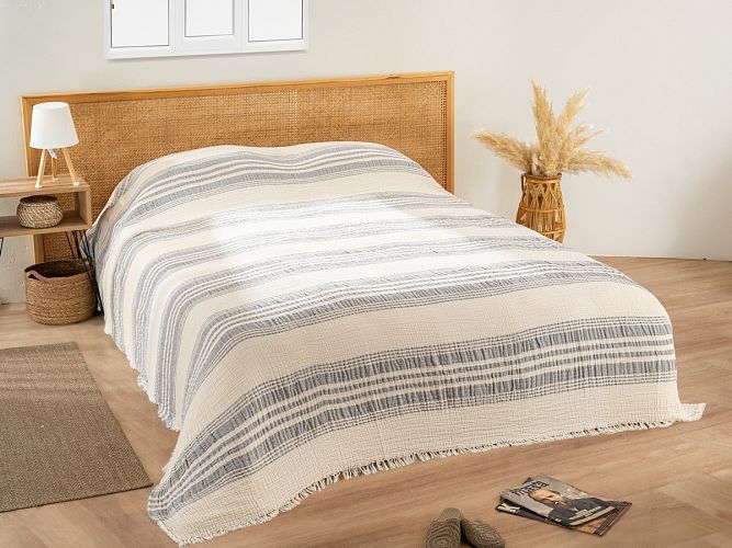 Плед Karven пике муслиновый евро 220*240 PL033 TRUVA v2/Acik gri