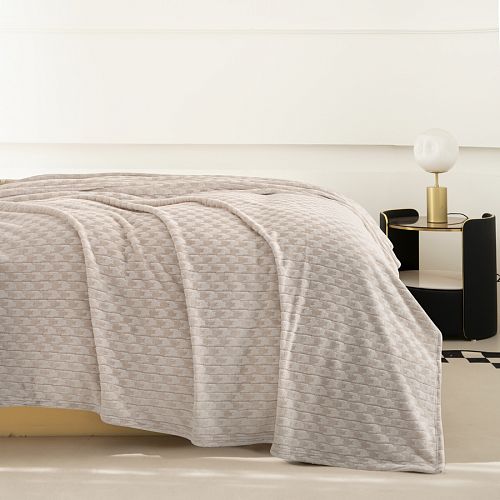 Плед Karven фланель 1,5 спальн. PL 013 JACQAURD v5/Beige