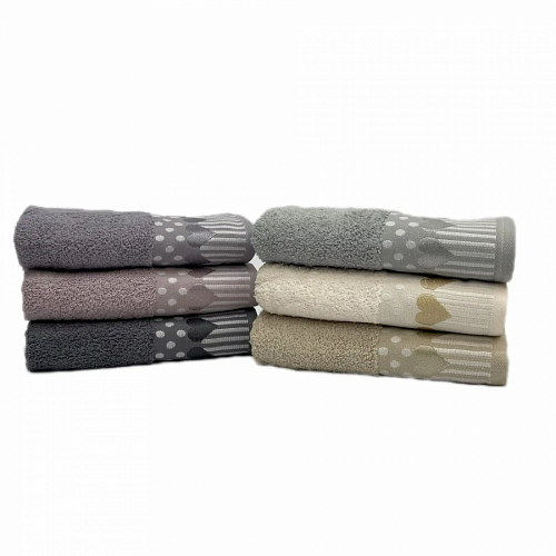 Полотенце Карвен Vip Cotton "KAPLI INCI" 50*90 6шт.махра H 3282