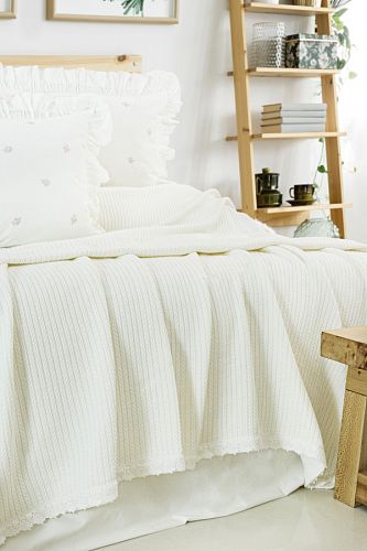 Летний комплект Zebra (покрывало пике +постельное белье) евро РТ357 ROSY Krem