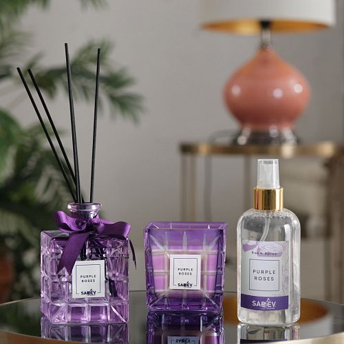 Свеча ароматическая Sarev 270 гр. AR002 PURPLE ROSES.