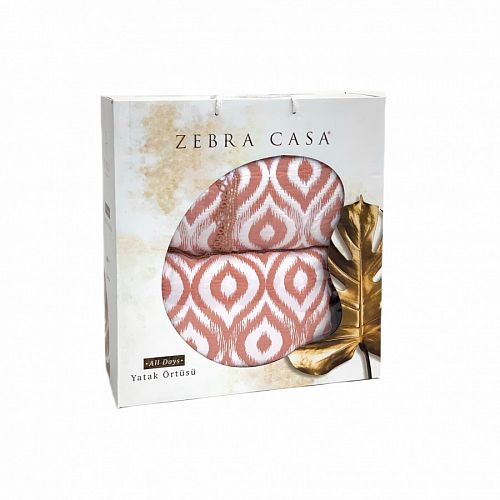 Покрывало  ZEBRA  "ALL DAYS IKAT" евро (250*260)  Y871 kiremit/кирпичный (Акция)