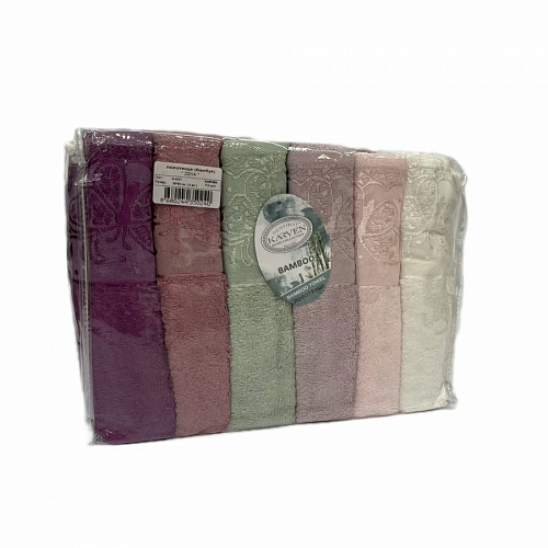 Полотенце Kарвен Bamboo "ZOYA" 70*140 6шт бамбук H 4108