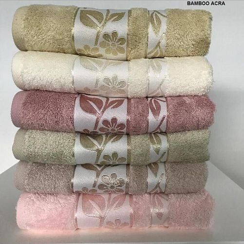Полотенце Kарвен Bamboo "ACRA" 50*90 6шт бамбук H 4107