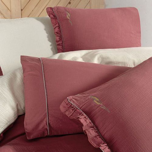 Постельное белье Sarev Mood Comfort муслин 1,5 спальн. N356 KENYON v3/Pembe