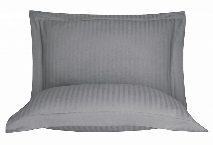 Наволочки Karven Stripe Satin 50*70 (+5см) 2 шт gri/серый