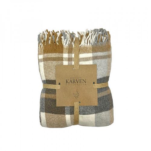 Плед Karven EKOSE хлопок 60%,акрил 40% евро 200*220 PL025 v4/Kahve