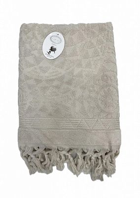 Полотенце Kарвен Vip Cotton 70*140 1шт махра H5168 DONENCE Beige