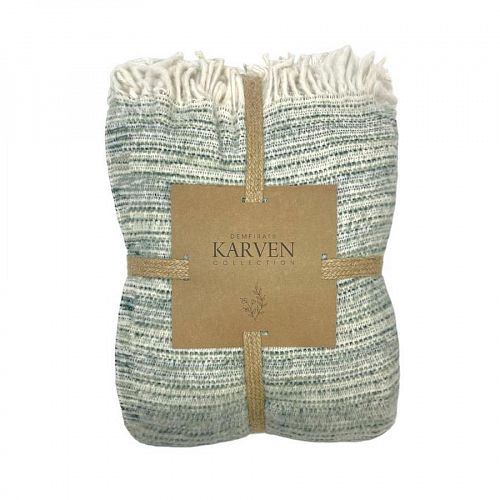 Плед Karven SAYAK хлопок 60%,акрил 40% евро 200*220 PL025 v13/Yesil