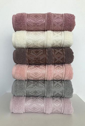 Полотенце Карвен Vip Cotton" Falfa " 50*90 6шт.махра Н 3184