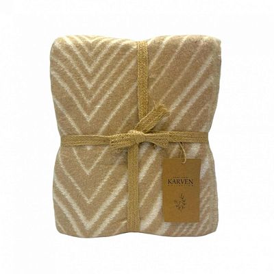 Плед Karven CAVUS хлопок 60%,акрил 40% 1,5 спальный 150*200 PL024 v2/Bej