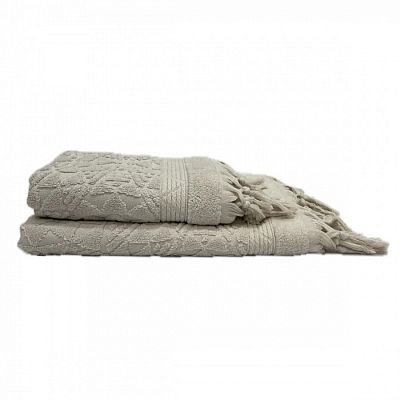 Полотенце Kарвен Vip Cotton 50*90 1шт махра H5167 DONENCE Beige
