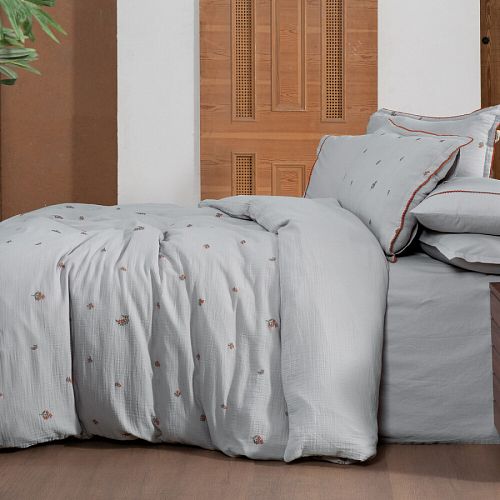 Постельное белье Sarev Mood Comfort муслин евро N357 PLANA v2/Gri