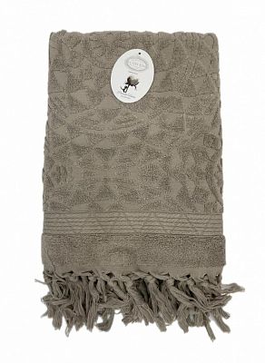 Полотенце Kарвен Vip Cotton 70*140 1шт махра H5168 DONENCE Coffee