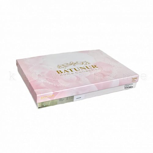 Постельное белье BATUNUR "NURSUM" люкс акфил с кружевом евро N274 v5 cappucino/капучино