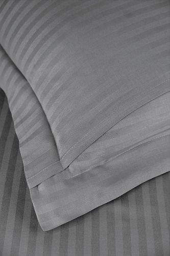 Постельное белье "Карвен" Stripe Satin 1,5 спальн. N 162-SS 001 серый
