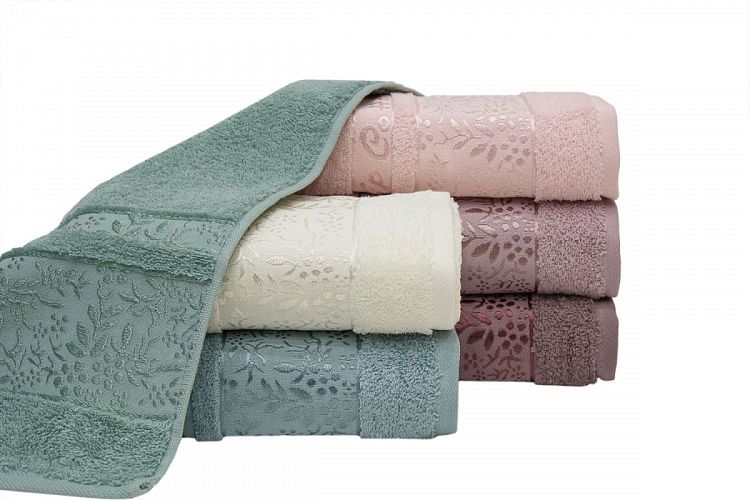 Полотенце Карвен Vip Cotton "GARDEN" 50*90 6шт.махра H 3282