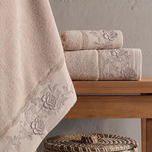 Набор полотенец Карвен махра 30*50/50*90/70*140 HS1731 HELEN Powder