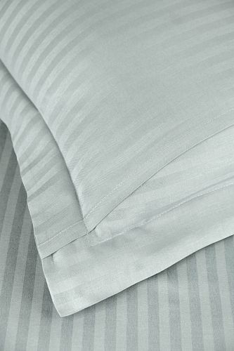 Постельное белье "Карвен" Stripe Satin семейное N 164-SS 013 mint/ментоловый