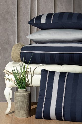 Постельное белье "Карвен" сатин евро Artwel Navy Blue