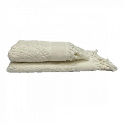 Полотенце Kарвен Vip Cotton 70*140 1шт махра H5168 LALEZAR Cream